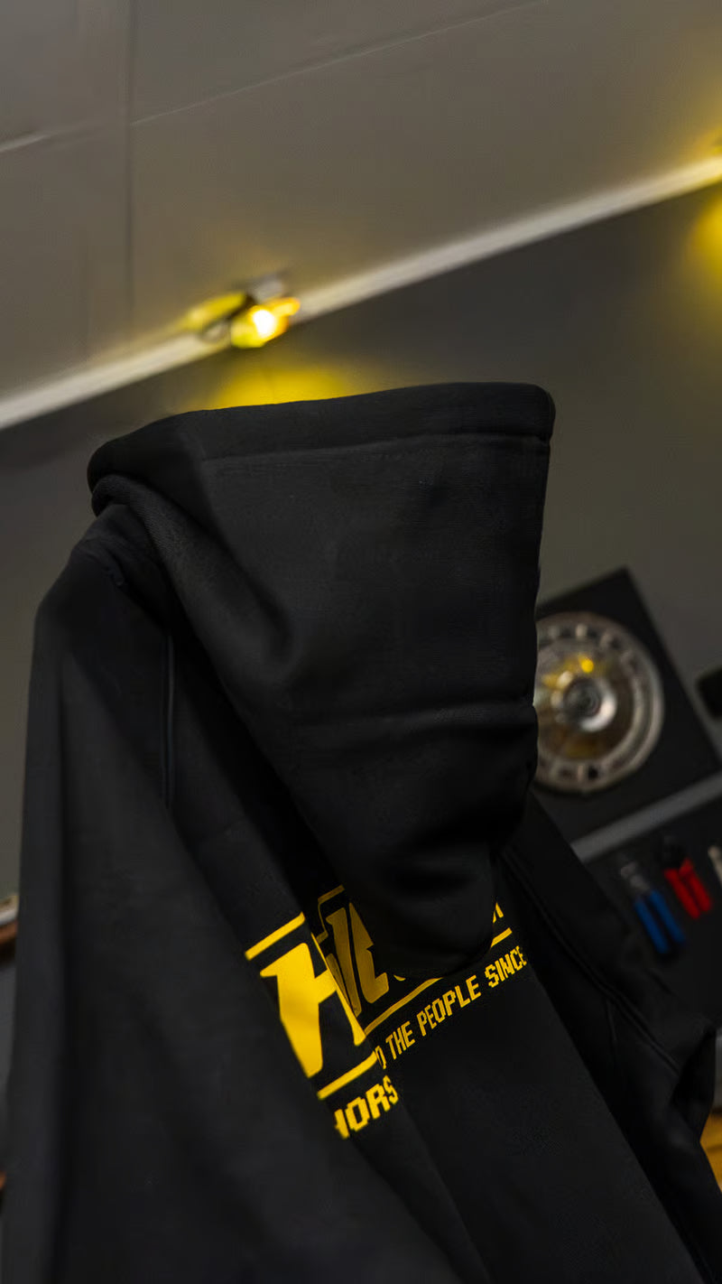 Haltech Classic Hoodie - Black & Yellow - 5XL