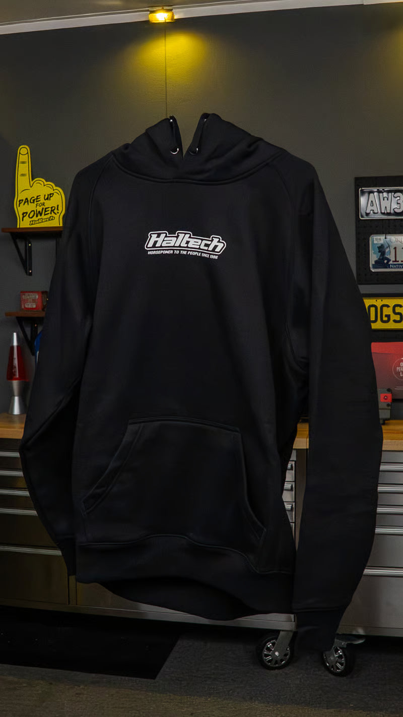 Haltech Classic Hoodie - Black & White - 3XL