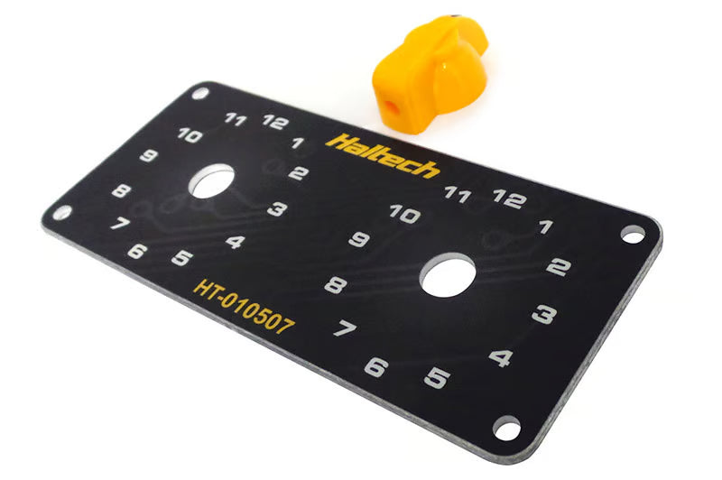 Haltech Dual Switch Panel Only - includes Yellow knob